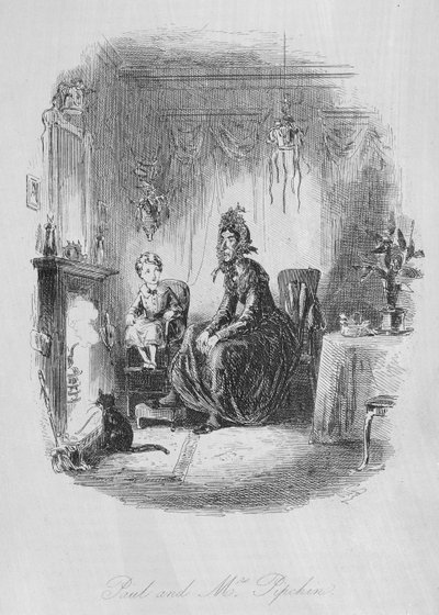 Paul and Mrs. Pipchin, Illustration from 